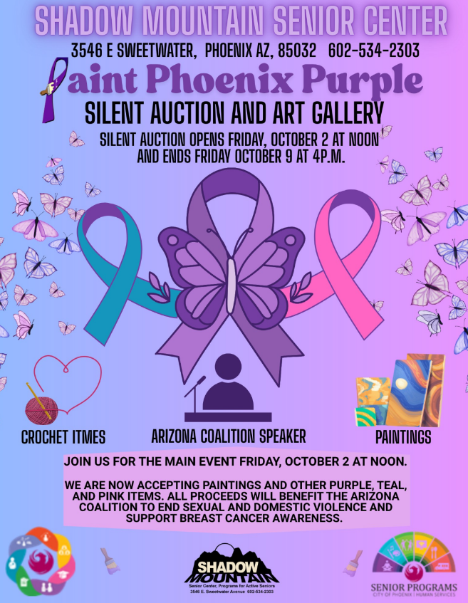 Paint Phoenix Purple Silent Auction & Art Gallery